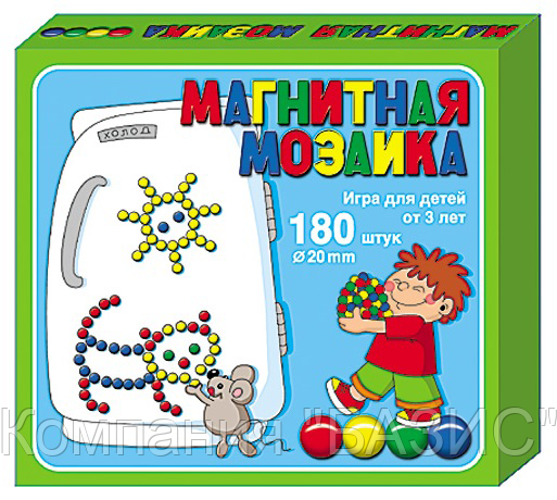 Мозаика магнитная 180 шт/20 мм, 4 цвета (Десятое королевство) ДК-00944