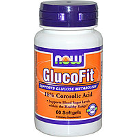 Глюкофит,(Снижение уровня сахара в крови) 60 мягких желатиновых капсул. Now Foods