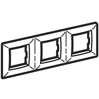 Рамка на 2+2+2 модуля (трехместная), синий металлик, RAL5013