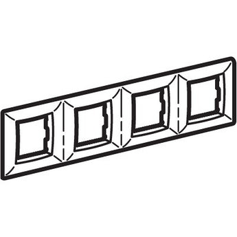 Рамка на 2+2+2+2 модуля (четырехместная), черная