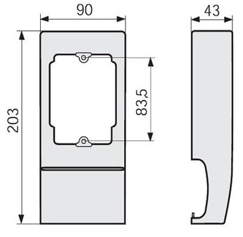 SRCN W Коробка под розетку п.р.83,5 мм для TCN