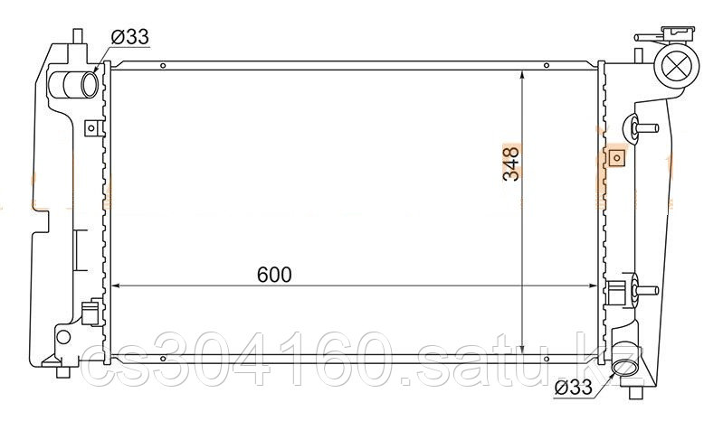 Радиатор TOYOTA RUNX/ALLEX #ZE12# 01-06