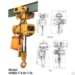 Тали электрические цепные 2 т /6м