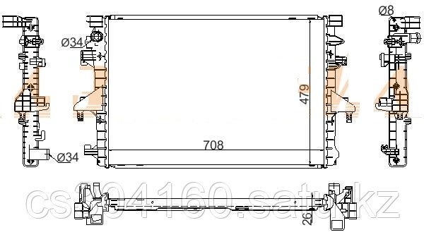 Радиатор VW TRANSPORTER T5 03-