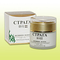 Отбеливающий крем и подтягивающий кожу лица "Страга с активным золотом"