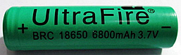 Аккумулятор 18650 6800mAh UltraFire, 3,7в литий-ионный 1 шт алматы