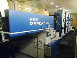 KBA Rapida 104-4P б/у 1998г - четырехкрасочное печатное оборудование