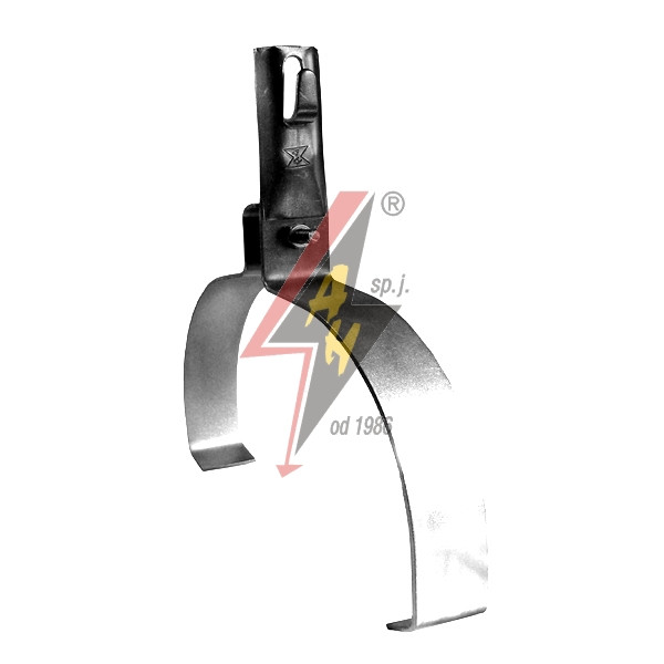 Коньковые держатели H=8 cm, проволока Ø 5-8 mm, шир. 22 cm, выс. 10,5 cm, медь/латунь