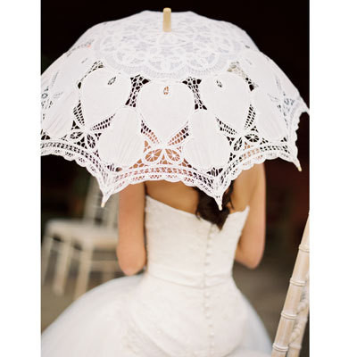 Зонт для невесты/ Зонт / Зонт от солнца тканевый / Зонт кружевной / Зонт-трость ажурный - фото 1 - id-p35081505