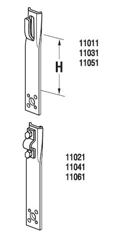 Держатель прямой H=6 cm, проволока Ø 5-8 mm, медь/латунь