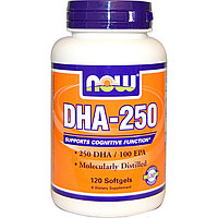 DHA/ДГК  Докозагексагеновая кислота -250, 120 капсул.  Now Foods.