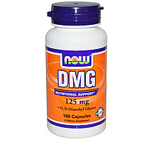 Пангамовая кислота. ДМГ (диметилглицин)DMG, 125 мг, 100 капсул.