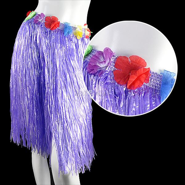 Юбка гавайская с цветами 79 см (фиолетовая) - фото 1 - id-p34982784