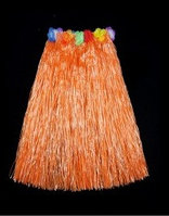 Юбка гавайская с цветами 79 см (оранжевая)