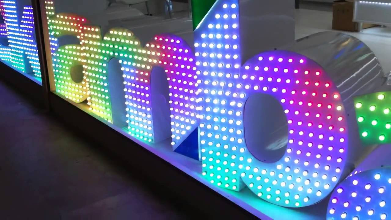 Объемные буквы с RGB диодами