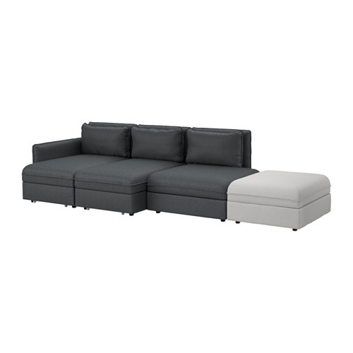 4-местный диван-кровать ВАЛЛЕНТУНА темно-серый ИКЕА, IKEA