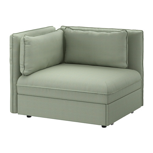 Секция дивана-кровати со спинкой ВАЛЛЕНТУНА зеленый ИКЕА, IKEA