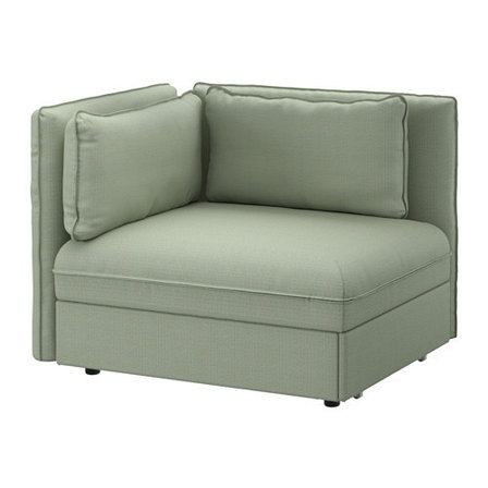 Секция дивана-кровати со спинкой ВАЛЛЕНТУНА зеленый ИКЕА, IKEA, фото 2