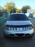 Защита фар Nissan Murano 2003-2007 с чёрным рисунком