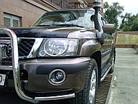 Защита фар Nissan Patrol (Y61) 2004-2009 карбон