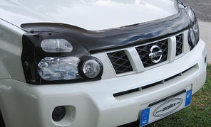 Защита фар Nissan X-trail (T31) 2007-2010 с чёрным рисунком