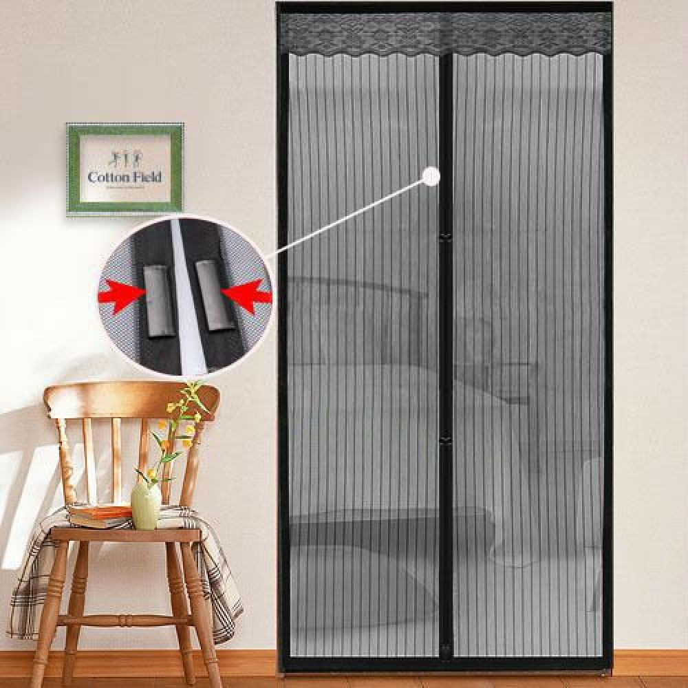 Магнитная противомоскитная сетка для окон и дверей SwissLine MN-9 100*220 см (черная) (001)