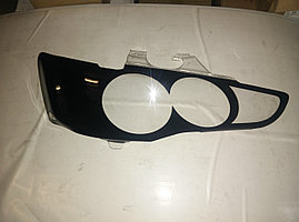 Защита фар Mitsubishi Lancer X 2007+ с чёрным рисунком