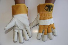 Перчатки кожаные комбинированные