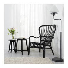 Кресло СТУРСЕЛЕ черный, ротанг ИКЕА, IKEA , фото 3