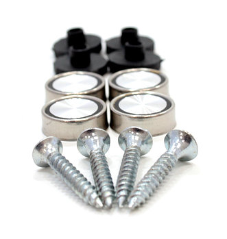 Шуруп в комплекте с декоративным колпачком 16мм (с черным контуром) 4шт