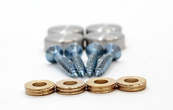 Шуруп в комплекте с декоративным колпачком 16мм (стандарт нерж) 4шт