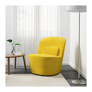 кресло вращающееся СТОКГОЛЬМ желтый ИКЕА, IKEA , фото 2
