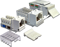 Модуль Keystone RJ45, Cat.6, STP, 90 градусов, белый