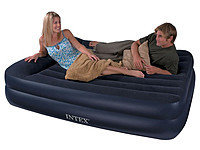 66720, Intex, Надувная кровать "Pillow Rest Raised Bed" 152х203х42см с подголовником