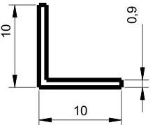 Уголок отделочный 10*10мм.