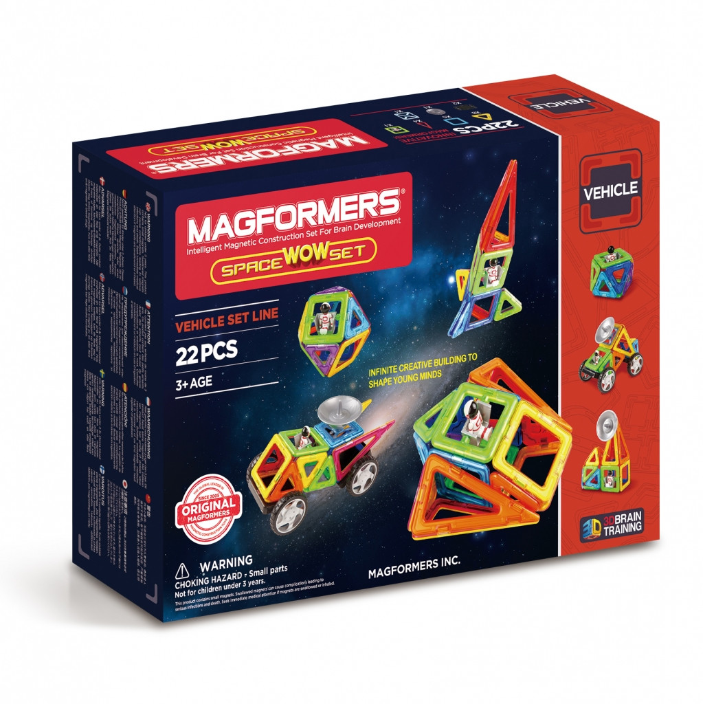 Magformers Магнитный конструктор Набор Space Wow Set из 22 деталей