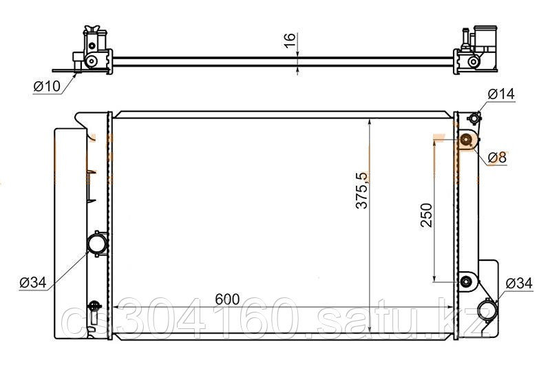 Радиатор TOYOTA RUMION ##E15# 07-