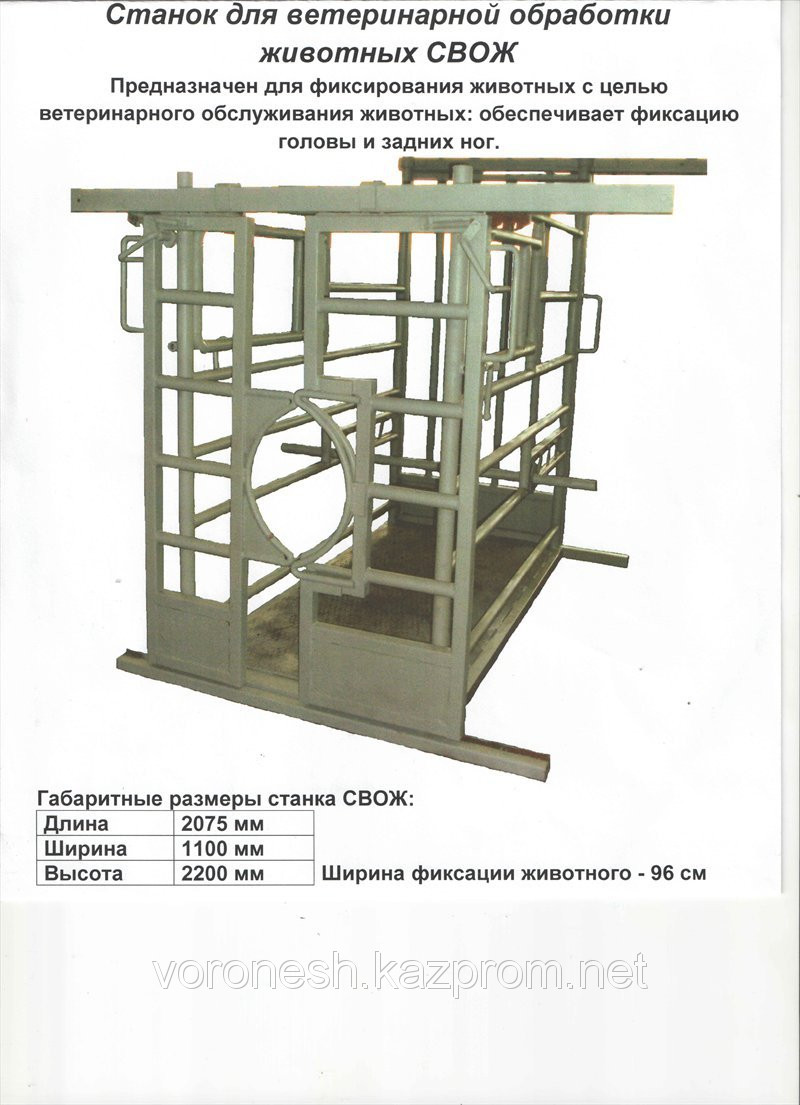 Станок для ветеринарной обработки КРС