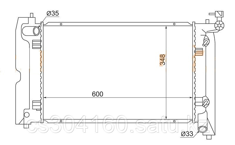 Радиатор TOYOTA COROLLA/FIELDER #ZE12# 00-06