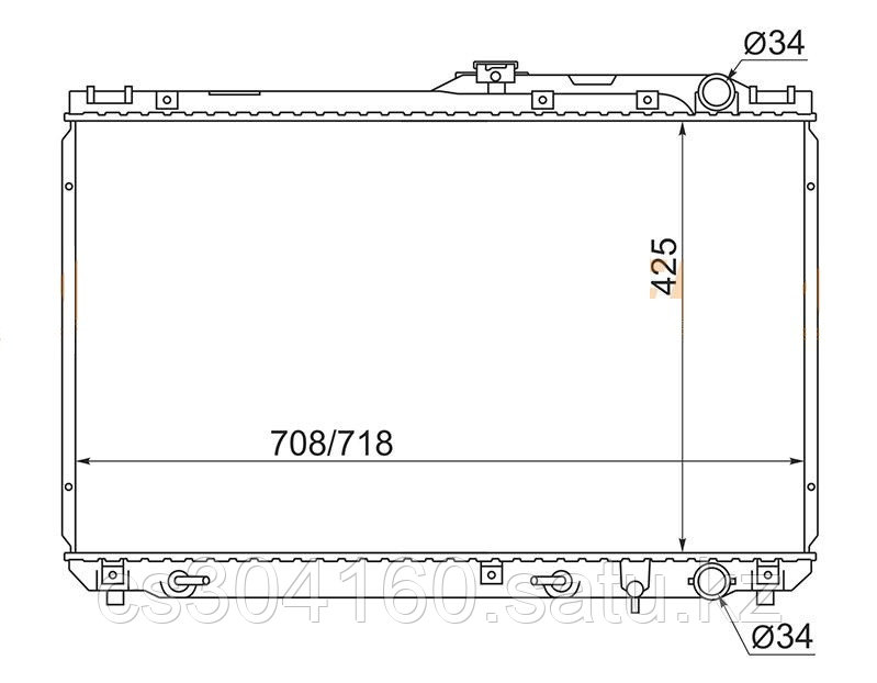 Радиатор TOYOTA CAMRY/SCEPTER SXV1# 92-95