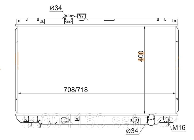 Радиатор TOYOTA CRESTA #X10# 96-01
