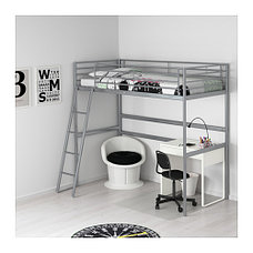 Кровать-чердак каркас СВЭРТА серебристый ИКЕА, IKEA, фото 2