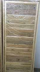 Дверь банная глухая из лиственницы коробка сосна 180x80