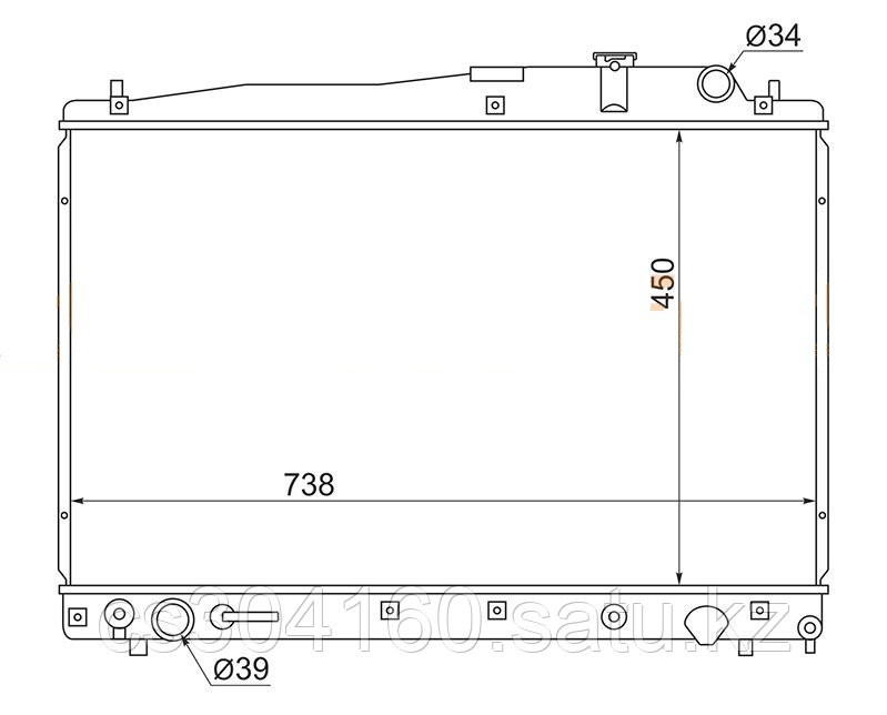 Радиатор TOYOTA ESTIMA ACR30/40 MCR30/40 99-06