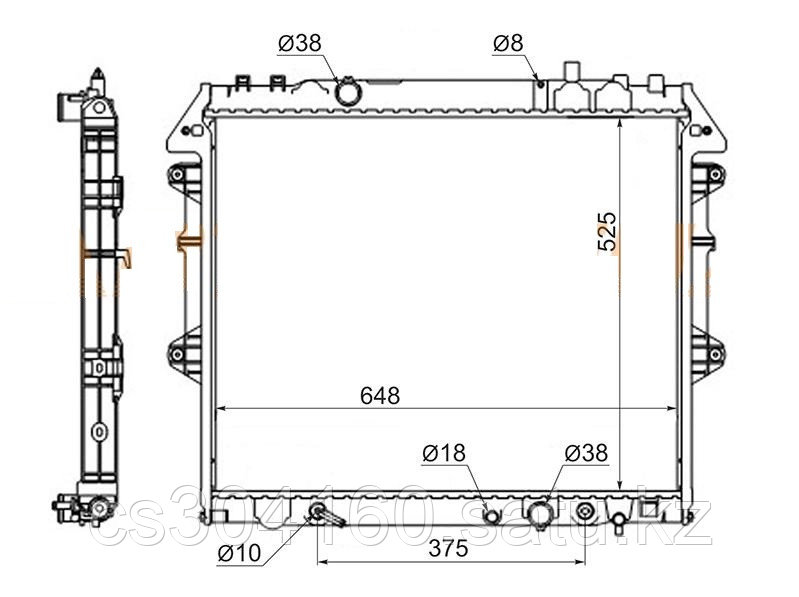 Радиатор TOYOTA HILUX VIGO 11-15