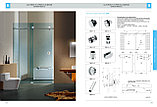 Раздвижная стеклянная душевая,Одна дверь. Стекло безопасное 8мм, фото 2