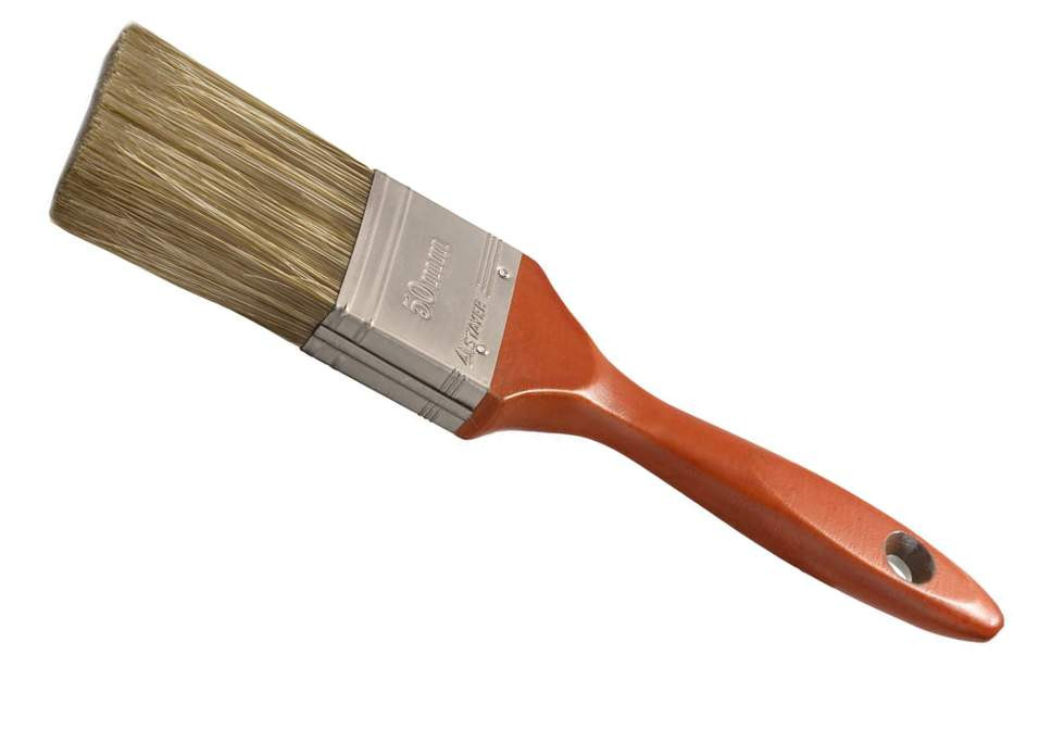 Кисть плоская STAYER "LASUR - LUX", деревянная ручка, смешанная щетина, 75мм - фото 1 - id-p35580847