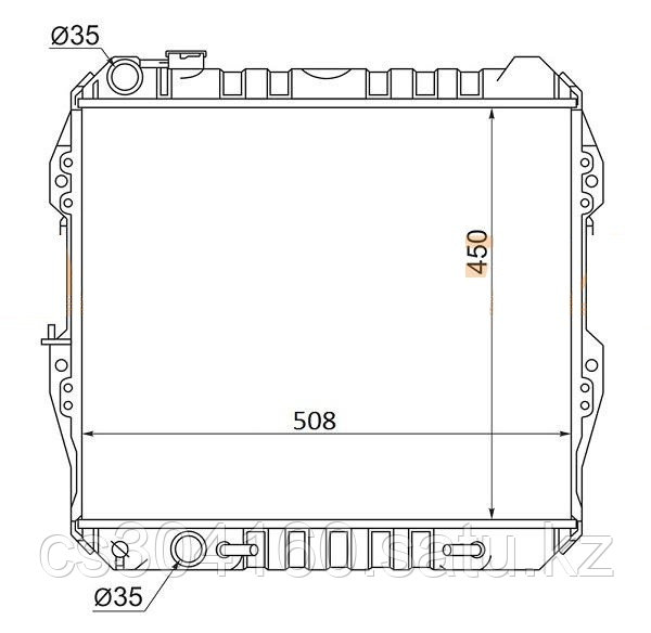 Радиатор TOYOTA HILUX SURF/4RUNNER ##N13# 88-97(дизель)