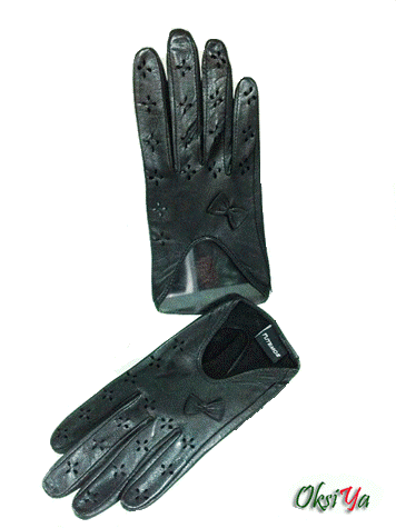 Кожаные женские перчатки без подкладки - фото 1 - id-p2127804