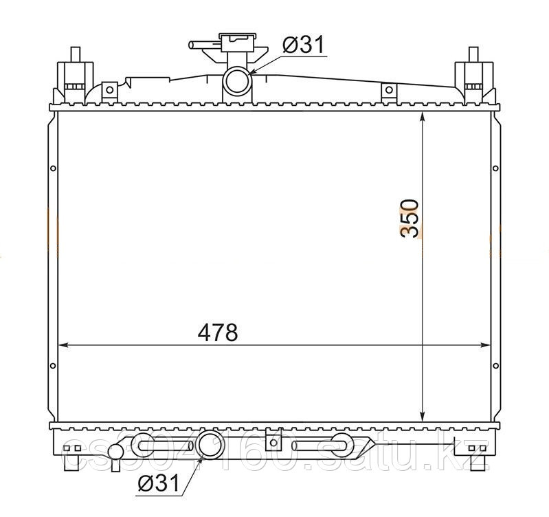 Радиатор TOYOTA VITZ/YARIS #CP1# 99-05